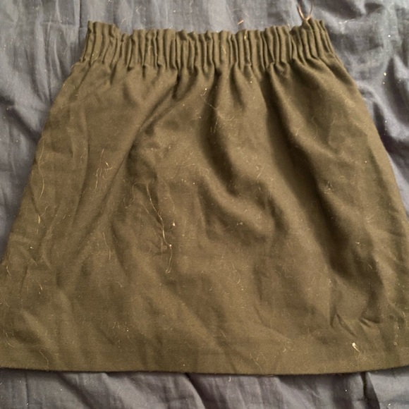 Madewell J Crew Factory Black Linen Blend “City” Skirt Paperbag Waist Officewear - Picture 5 of 9